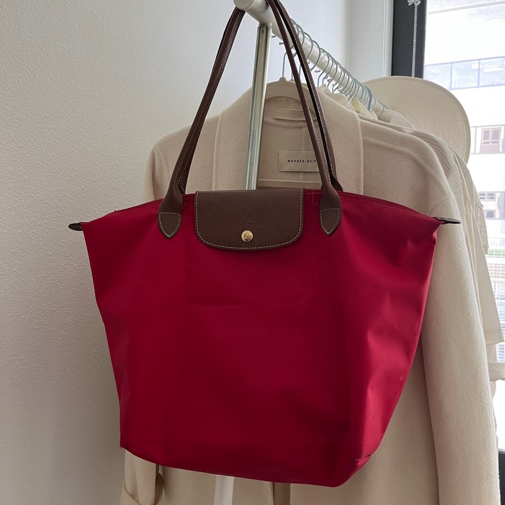Longchamp Red Tote Bag